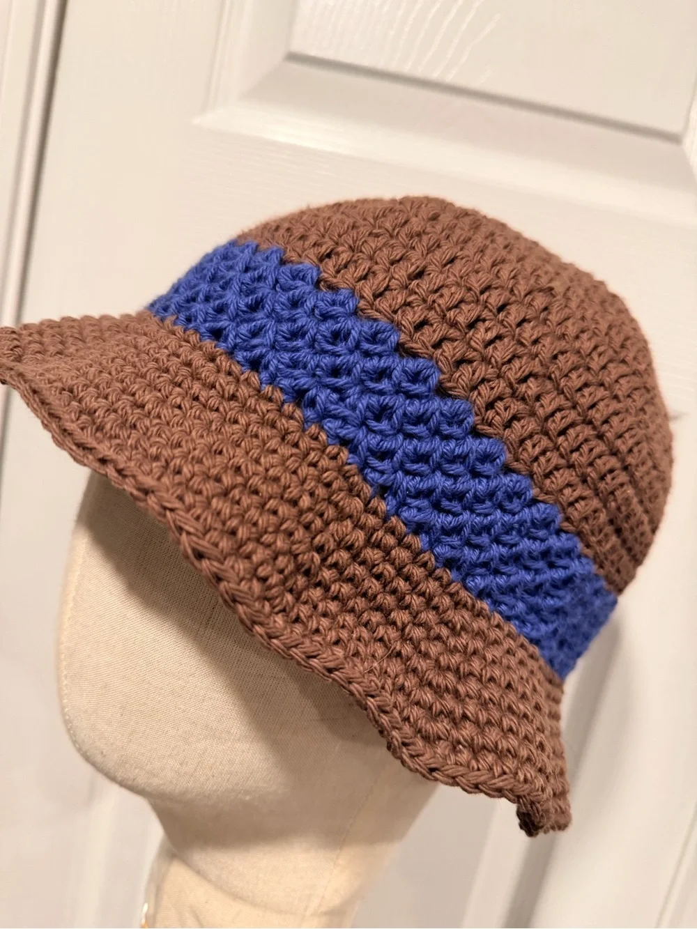Handmade Crochet Bucket Hat 100% Cotton Lightweight Packable Festival Boho Beach